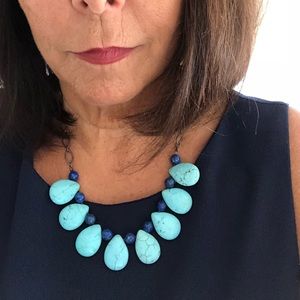 Genuine turquoise and lapis necklace